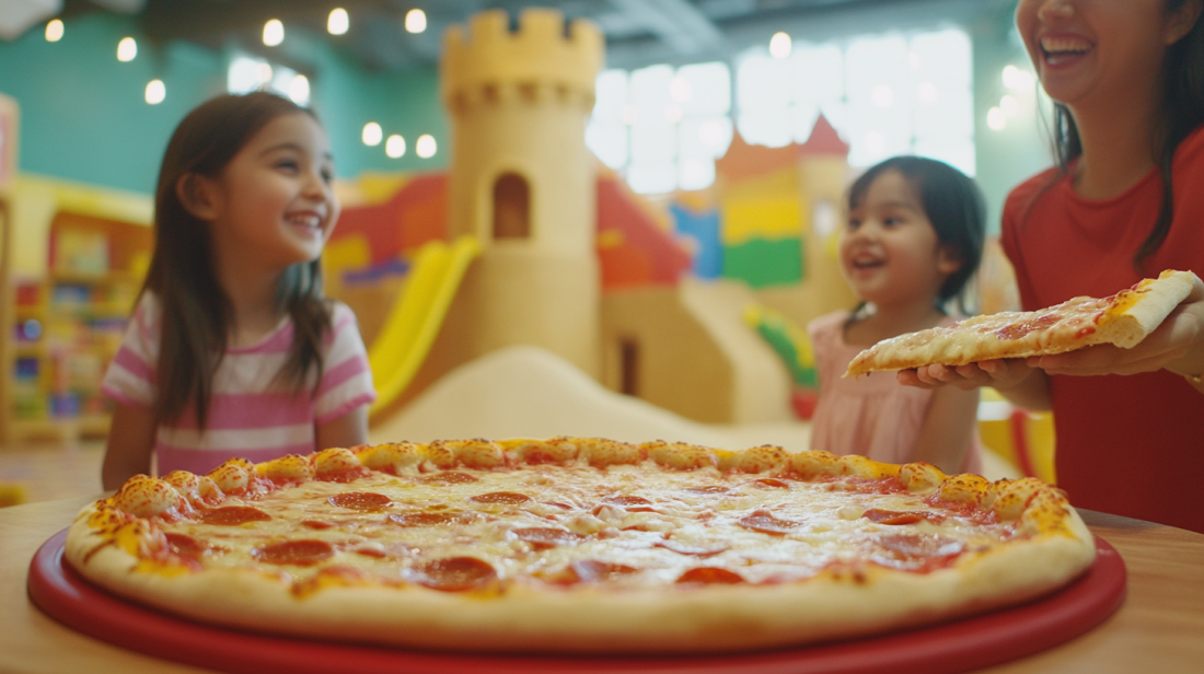 kids are enjoying pizza